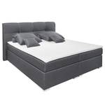 Lit boxspring Marangaroo Tissu - Noir / Anthracite - 160 x 200cm