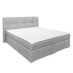 Boxspringbett Marangaroo Webstoff - Silber - 160 x 200cm