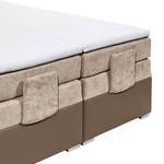 Boxspringbett Newborough Webstoff - Creme / Taupe