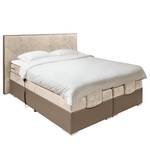 Lit boxspring Newborough Tissu - Crème / Taupe