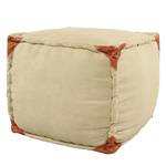 Pouf Daisy Hill Baumwolle / Leder - Beige