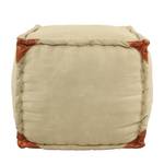 Pouf Daisy Hill Baumwolle / Leder - Beige