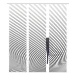 Schuifgordijn Stripe Microvezel - grijs/wit - 3-delige set