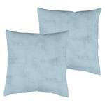 Kissenbezug Uni Struture (2er-Set) Microfaser - Pastellblau - 50 x 50 cm