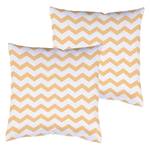 Housse coussin Jeg Structure (lot de 2) Microfibre - Champagne - 50 x 50 cm