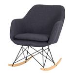Rocking chair Emma Tissu / Chêne massif - Anthracite / Chêne