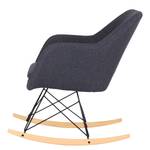 Rocking chair Emma Tissu / Chêne massif - Anthracite / Chêne