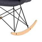 Rocking chair Emma Tissu / Chêne massif - Anthracite / Chêne