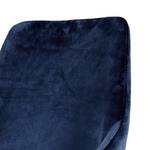 Gestoffeerde stoelen Lex (set van 2) fluweel/ijzer - zwart - Donkerblauw