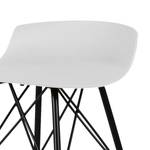 Chaises de bar Tori (lot de 2) Imitation cuir / Métal - Noir - Blanc