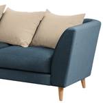 Canapé d’angle Charlwood Microfibre - Bleu / Beige