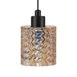 Suspension Hollywood Verre cristallin / Acier - 1 ampoule - Beige