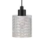 Suspension Hollywood Verre cristallin / Acier - 1 ampoule - Gris