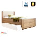 Massief houten bed Lido deels massief eikenhout - 100 x 200cm - Textiel