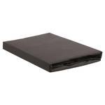 Drap-housse en percale surmatelas double Coton - Anthracite - 140 x 200 cm