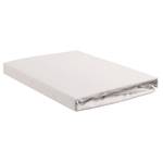 Drap-housse en percale surmatelas double Coton - Blanc - 160 x 220 cm