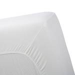 Spannbettlaken Molton II Webstoff - Weiß - 100 x 200 cm