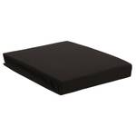 Drap-housse en jersey lycra surmatelas Tissu - Noir - 90 x 220 cm