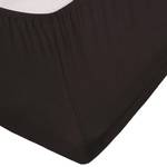 Jersey Lycra hoeslaken voor topper geweven stof - Zwart - 90 x 220 cm