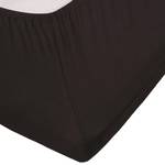 Drap-housse en lycra surmatelas double Tissu - Noir - 160 x 220 cm