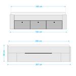 Struttura letto con 2 cassetti Scala Bianco alpino - 180 x 200cm