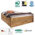 Bed Scala met 6 lades Eikenhouten Wotan look - 180 x 200cm