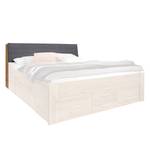 Tête de lit Scala avec rangement Tissu - Imitation chêne Wotan - Largeur : 165 cm