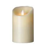 LED-Kerze Flame I Echtwachs - Beige - Höhe: 13 cm