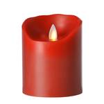 LED-Kerze Flame I Echtwachs - Rot - Höhe: 10 cm