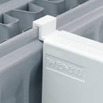 Porte-serviettes radiateur Wanna Aluminium / Matière plastique - Argenté / Blanc