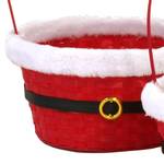 Manden Santa (set van 3) Vilt/wilgenhout - rood/wit