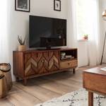 Tv-meubel Yao Massief acaciahout/metaal - acaciahout/goudkleurig