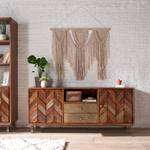 Dressoir Yao Massief acaciahout/metaal - acaciahout/goudkleurig