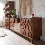 Sideboard Yao Akazie massiv / Metall - Akazie / Gold