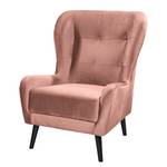 Oorfauteuil Bellara fluweel - Mauve - Zonder hocker