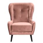 Oorfauteuil Bellara fluweel - Mauve - Zonder hocker