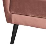 Fauteuil bergère Bellara Velours - Mauve - Sans repose-pieds