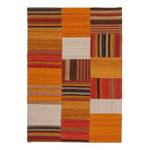 Laagpolig vloerkleed Radical I textiel - oranje/crèmekleurig - 120 x 170 cm