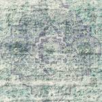 Laagpolig vloerkleed Vintage II kunstvezels - wit/muntgroen - 140 x 200 cm