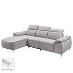 Ecksofa Verlaine Strukturstoff - Grau - Longchair davorstehend links