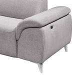 Ecksofa Verlaine Strukturstoff - Grau - Longchair davorstehend links