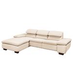 Ecksofa Madeley Strukturstoff - Creme - Longchair davorstehend links