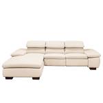 Ecksofa Madeley Strukturstoff - Creme - Longchair davorstehend links