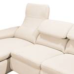 Ecksofa Madeley Strukturstoff - Creme - Longchair davorstehend links