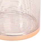 Cilinder Stripes Glas - Zandkleurig - Hoogte: 20 cm
