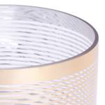 Windlicht Stripes Glas - Zandkleurig - Hoogte: 17 cm