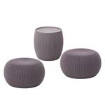 Ensemble de pouf Junin (3 éléments) matière plastique - Violet foncé