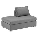 Lounge-ottomaan Lavi aluminium/geweven stof - grijs
