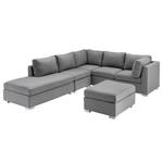 Lounge-ottomaan Lavi aluminium/geweven stof - grijs