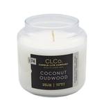 Geurkaars Coconut Oudwood glas - wit - 396 g